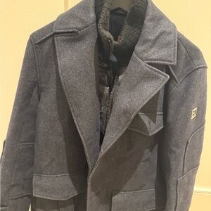 Boss Dark Gray Pea Coat